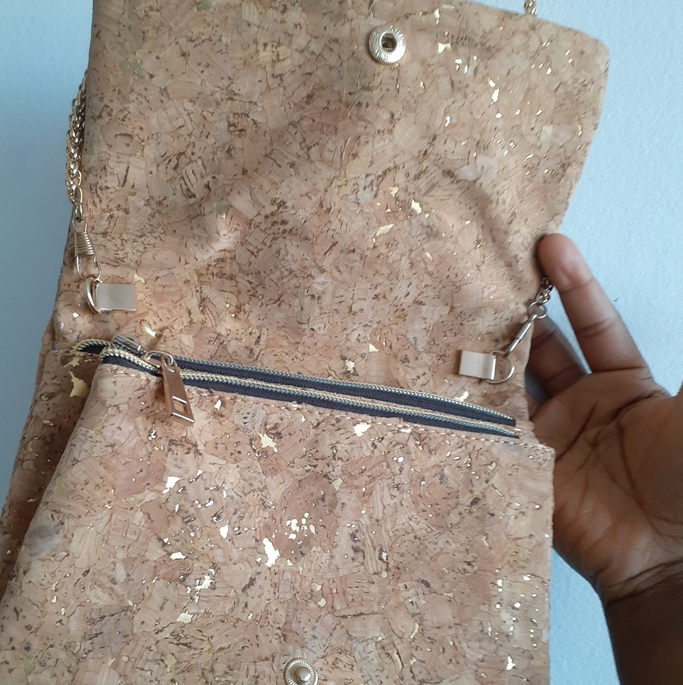 Gold Speckled Cork Mini Handbag - Picture 10 of 13